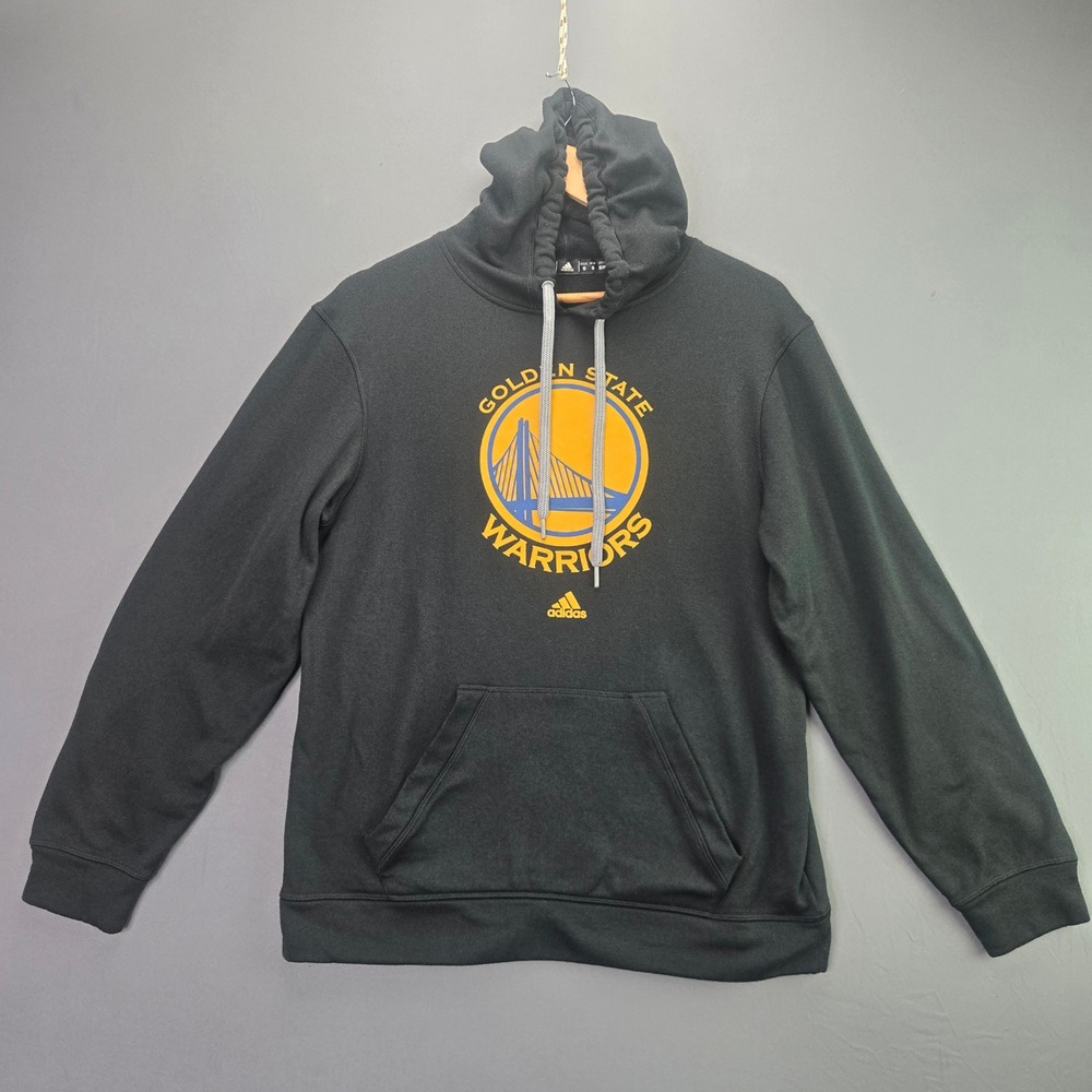 Adidas Golden State Warriors Hoodie Pullover Small Black Climawarm NBA Fleece